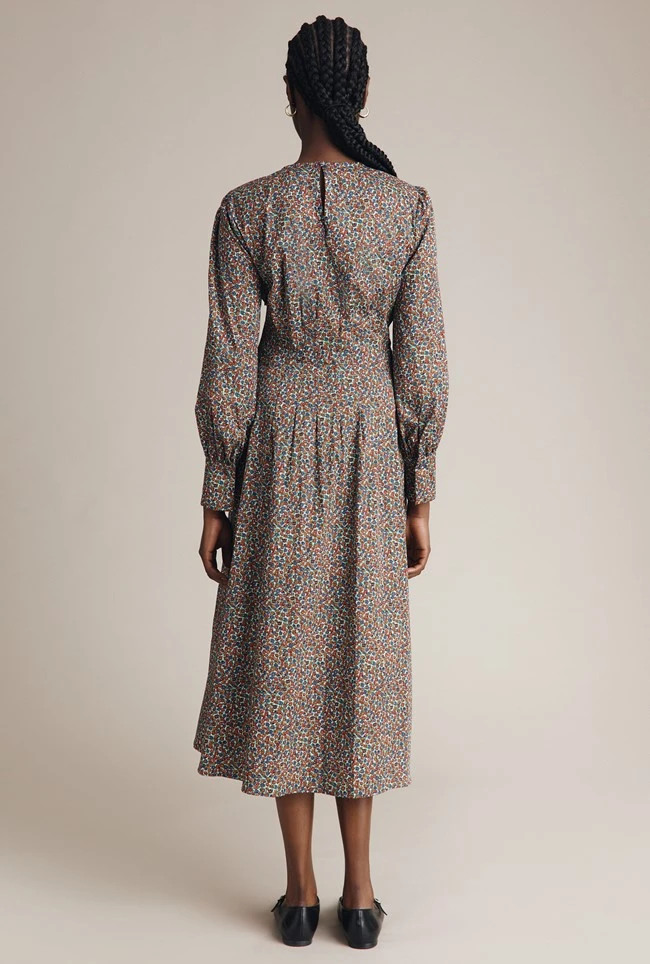 Tabatha Dress Orange Floral 4 Tabatha Dress Orange Floral - Image 4