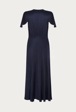 Grace Satin Midi Dress Navy -Top Sell Dress Sales Store D04G010 K10 24130 650px 964px
