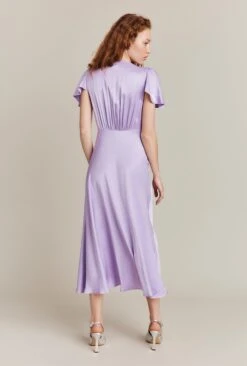 Grace Satin Midi Dress Lilac -Top Sell Dress Sales Store D04G010 L04 26617 650px 964px