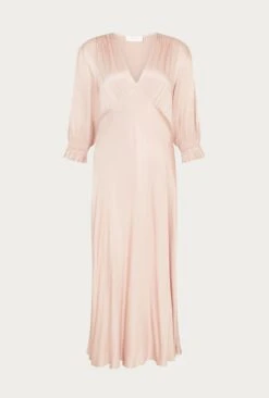 Elle Satin Midi Dress Boudoir Pink -Top Sell Dress Sales Store D04G019 N27 24247 650px 964px