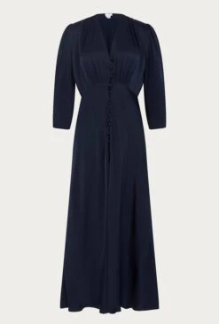 Madison Satin Midi Dress Navy -Top Sell Dress Sales Store D05G001 K10 25321 650px 964px