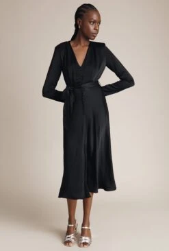 Meryl Satin Midi Dress Black 8 Meryl Satin Midi Dress Black -Top Sell Dress Sales Store D05G002 A01 25850 650px 964px