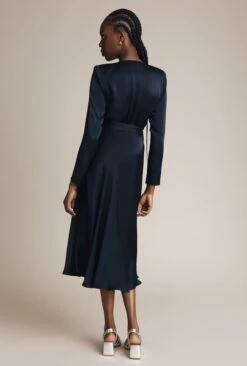 Meryl Satin Midi Dress Navy 8 Meryl Satin Midi Dress Navy -Top Sell Dress Sales Store D05G002 K10 26049 650px 964px