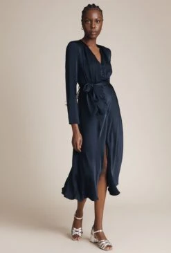 Meryl Satin Midi Dress Navy 9 Meryl Satin Midi Dress Navy -Top Sell Dress Sales Store D05G002 K10 26050 650px 964px