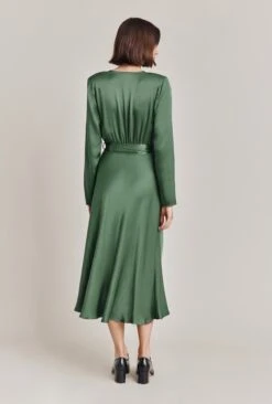 Meryl Satin Midi Dress Fir 8 Meryl Satin Midi Dress Fir -Top Sell Dress Sales Store D05G002A J77 28757 650px 964px