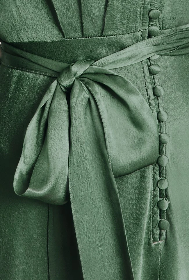 Meryl Satin Midi Dress Fir 6 Meryl Satin Midi Dress Fir - Image 6