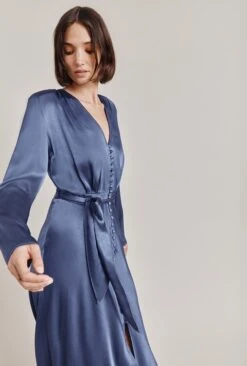 Meryl Satin Midi Dress Dark Blue 9 Meryl Satin Midi Dress Dark Blue -Top Sell Dress Sales Store D05G002A K06 28765 650px 964px