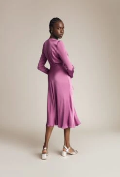 Meryl Satin Midi Dress Bright Mauve -Top Sell Dress Sales Store D05G002A L12 26869 650px 964px
