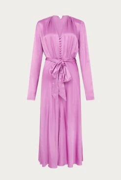 Meryl Satin Midi Dress Bright Mauve -Top Sell Dress Sales Store D05G002A L12 26872 650px 964px