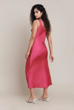 Palm Hot Pink Satin Slip Midi Dress Hot Pink 8 Palm Hot Pink Satin Slip Midi Dress Hot Pink -Top Sell Dress Sales Store D05G003 H38 25670 650px 964px