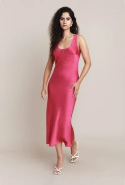 Palm Hot Pink Satin Slip Midi Dress Hot Pink 9 Palm Hot Pink Satin Slip Midi Dress Hot Pink -Top Sell Dress Sales Store D05G003 H38 25671 650px 964px