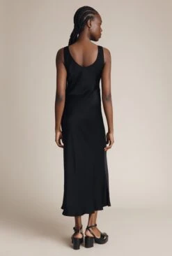 Palm Satin Slip Midi Dress Black 7 Palm Satin Slip Midi Dress Black -Top Sell Dress Sales Store D05G003A A01 29026 650px 964px
