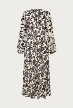 Belle Crepe Midi Dress Graphic Floral -Top Sell Dress Sales Store D05G008 Z04 24961 650px 964px