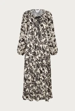 Belle Crepe Midi Dress Graphic Floral -Top Sell Dress Sales Store D05G008 Z04 24962 650px 964px