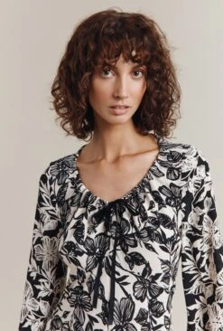 Belle Crepe Midi Dress Graphic Floral -Top Sell Dress Sales Store D05G008 Z04 24966 650px 964px