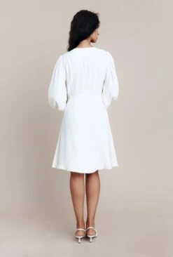 Shyla Crepe Knee-Length Dress Ivory 10 Shyla Crepe Knee-Length Dress Ivory -Top Sell Dress Sales Store D05G036 M12 25759 650px 964px