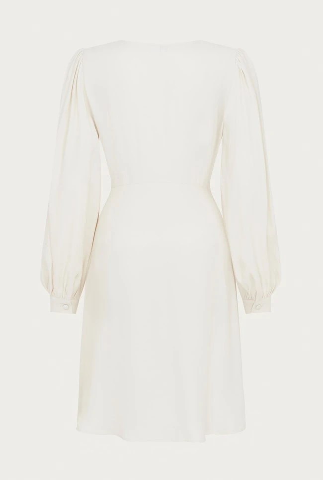 Shyla Crepe Knee-Length Dress Ivory 7 Shyla Crepe Knee-Length Dress Ivory - Image 7