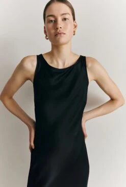 Callie Satin Maxi Dress Black 10 Callie Satin Maxi Dress Black -Top Sell Dress Sales Store D05G070 A01 27063 650px 964px