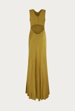 Ada Satin Maxi Dress Olive 11 Ada Satin Maxi Dress Olive -Top Sell Dress Sales Store D05G075 J17 26322 650px 964px