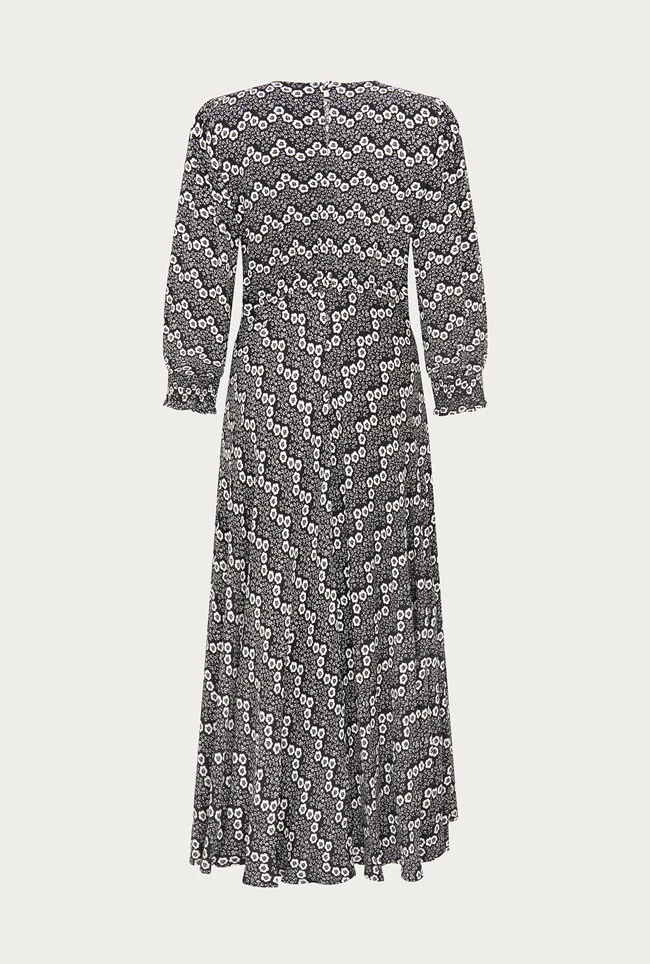 Pippa Crepe Midi Dress Zig Zag Flower 6 Pippa Crepe Midi Dress Zig Zag Flower - Image 6