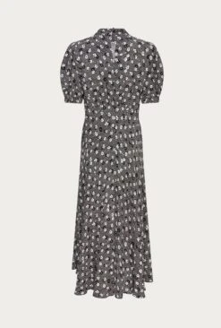 Luella Crepe Midi Dress Black Shadow Daisy 11 Luella Crepe Midi Dress Black Shadow Daisy -Top Sell Dress Sales Store D06G010A Z35 26608 650px 964px