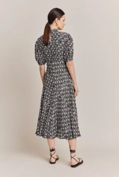 Luella Crepe Midi Dress Black Shadow Daisy 9 Luella Crepe Midi Dress Black Shadow Daisy -Top Sell Dress Sales Store D06G010A Z35 27216 650px 964px