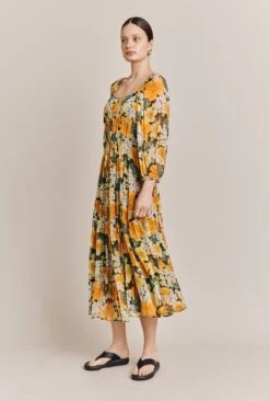 Pandora Georgette Midi Dress Green Hydrangea 8 Pandora Georgette Midi Dress Green Hydrangea -Top Sell Dress Sales Store D06G015A Z21 27411 650px 964px