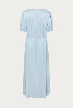 Morella Satin Midi Dress Chambray Blue -Top Sell Dress Sales Store D06G020 K26 27218 650px 964px