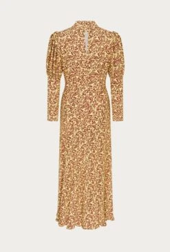 Lea Crepe Midi Dress Yellow Flowerpots 11 Lea Crepe Midi Dress Yellow Flowerpots -Top Sell Dress Sales Store D06G037 Z37 27368 650px 964px