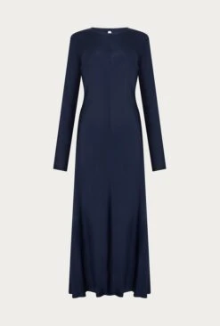 Mari Satin Midi Dress Navy 16 Mari Satin Midi Dress Navy -Top Sell Dress Sales Store D06G041 K10 26841 650px 964px