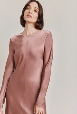 Mari Satin Midi Dress Midnight Mauve 7 Mari Satin Midi Dress Midnight Mauve -Top Sell Dress Sales Store D06G041 L93 28935 650px 964px