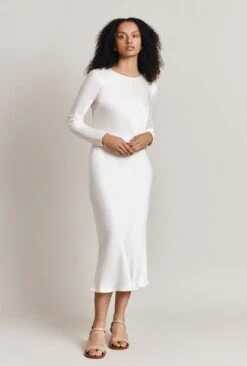 Mari Satin Midi Dress Ivory 13 Mari Satin Midi Dress Ivory -Top Sell Dress Sales Store D06G041 M12 27995 650px 964px