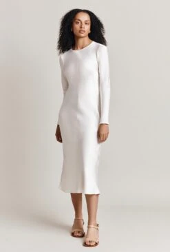 Mari Satin Midi Dress Ivory 15 Mari Satin Midi Dress Ivory -Top Sell Dress Sales Store D06G041 M12 27996 650px 964px