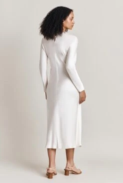 Mari Satin Midi Dress Ivory 17 Mari Satin Midi Dress Ivory -Top Sell Dress Sales Store D06G041 M12 27998 650px 964px