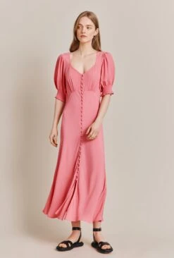 Coco Crepe Midi Dress Blossom Pink -Top Sell Dress Sales Store D06G043A H11 27859 650px 964px