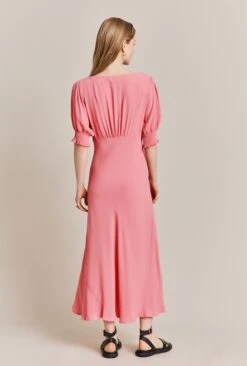 Coco Crepe Midi Dress Blossom Pink -Top Sell Dress Sales Store D06G043A H11 27861 650px 964px
