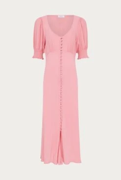 Coco Crepe Midi Dress Blossom Pink -Top Sell Dress Sales Store D06G043A H11 27862 650px 964px