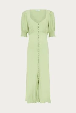 Coco Crepe Midi Dress Leaf Green -Top Sell Dress Sales Store D06G043A J22 27570 650px 964px