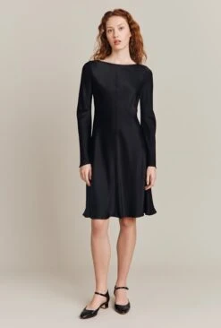 Willow Knee Length Dress Black