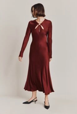 Freya Satin Midi Dress Port -Top Sell Dress Sales Store D06G048 G30 28768 650px 964px