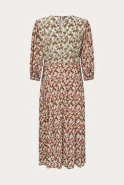 Iris Midi Dress Maroon Floral -Top Sell Dress Sales Store D06G054 Z52 27508 650px 964px