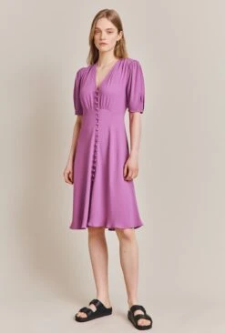 Mia Crepe Knee Length Dress Mauve 7 Mia Crepe Knee Length Dress Mauve -Top Sell Dress Sales Store D06G060 L12 27675 650px 964px