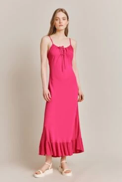 Isabella Crepe Midi Dress Pink -Top Sell Dress Sales Store D06G061 H44 27697 650px 964px