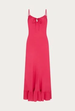 Isabella Crepe Midi Dress Pink -Top Sell Dress Sales Store D06G061 H44 27700 650px 964px