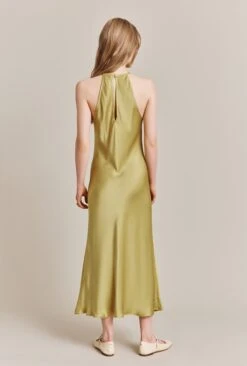 Elsie Satin Midi Dress Olive 8 Elsie Satin Midi Dress Olive -Top Sell Dress Sales Store D06G064 J18 27838 650px 964px