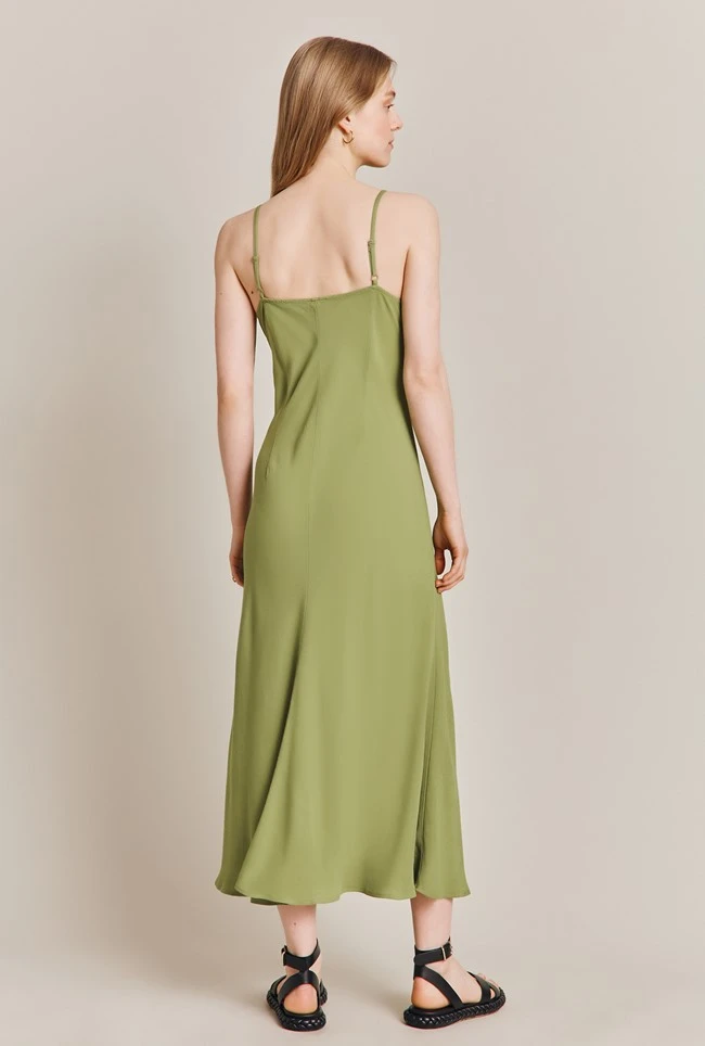 Sofia Crepe Midi Dress Green 4 Sofia Crepe Midi Dress Green - Image 4