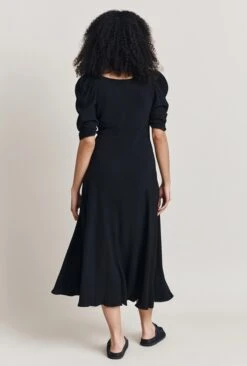 Penelope Crepe Midi Dress Black -Top Sell Dress Sales Store D06G072 A01 28270 650px 964px