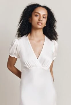 Clemence Satin Midi Dress Ivory 7 Clemence Satin Midi Dress Ivory -Top Sell Dress Sales Store D06G084 M12 28045 650px 964px