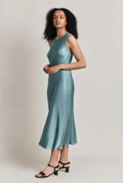 Steph Satin Midi Dress Petrol Green 6 Steph Satin Midi Dress Petrol Green -Top Sell Dress Sales Store D06G087 K72 28140 650px 964px