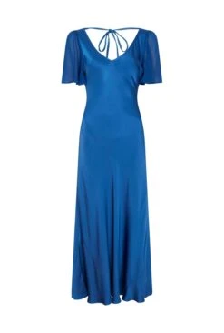 Jennifer Satin Midi Dress Blue 9 Jennifer Satin Midi Dress Blue -Top Sell Dress Sales Store D06G089 K81 28410 650px 964px